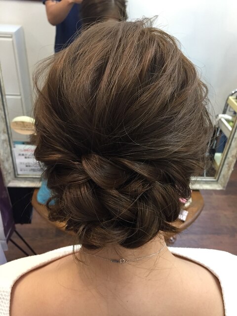 ＃ヘアセット＃アップスタイル＃女子会前に＃ヘアアレンジ