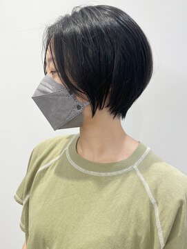 モリオフロムロンドン 松戸店(Morio from London) 【松戸　駅近】スタイリング簡単　ショートボブ　黒髪