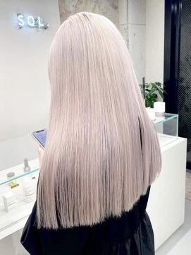 ソル ジングウマエ(SOL JINGUMAE) ミルクティーベージュダブルカラーインナーカラーハイライト