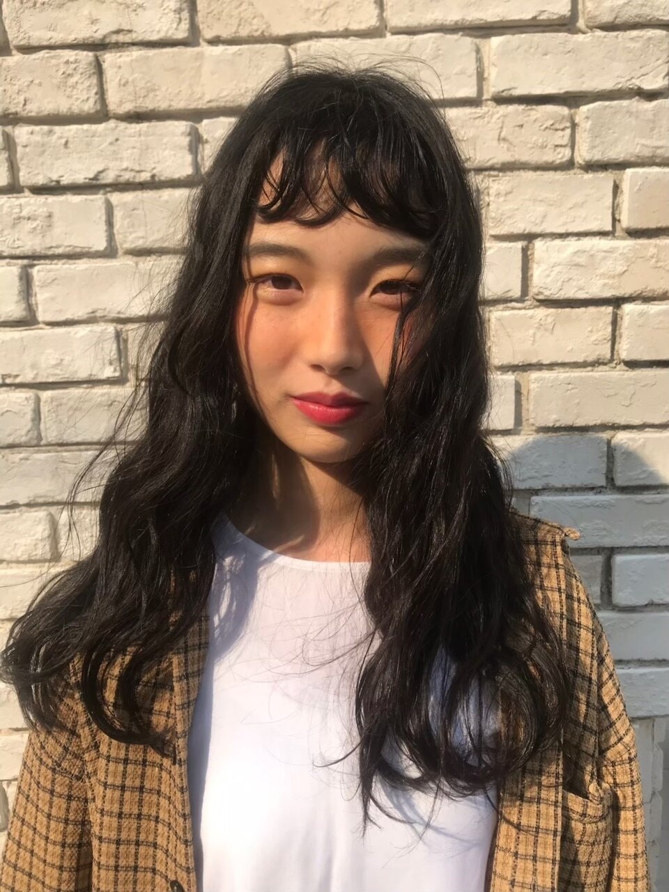 美髪くせ毛風カールデジタルパーマダークアッシュ大人美人：L213790205