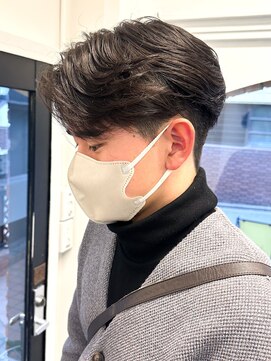 ラレイ ハラジュク(Lalei harajuku) 【白石】韓国風毛流れセンターパート/メンズカット