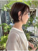 ショートボブ/40代/30代/50代/耳掛けも可愛い