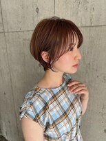 アールヘアーデザイン 千種(r hair design) 小顔見せショートベージュカラーブリーチしない透明感カラー