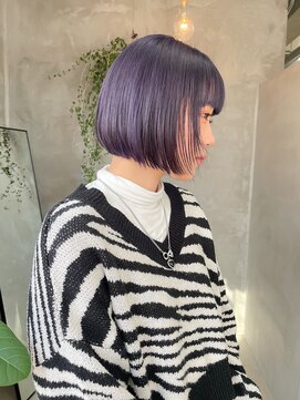 テトヘアー(teto hair) ミニボブボブラベンダーカラーシルバー紫ラベンダーグレー