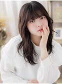 厚めバング顔回りレイヤーカット重めスタイルa川口20代30代40代