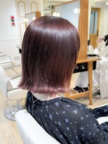 ネオリーブ チロル 横浜西口店(Neolive CiroL.)&nbsp;チェリーブラウン/切りっぱなしボブ/ボブウルフ【横浜】k