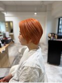 20代30代40代◎似合わせカット個性を引き出すビビッドオレンジ
