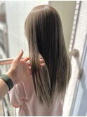 ブリーチなしアッシュグレージュ
