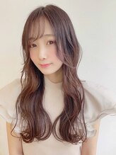 バイエイト(X８) 韓国風くびれレイヤー×透明感ラベンダーグレージュ