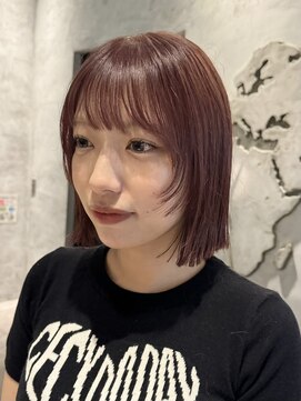 ガーデントウキョウ(GARDEN Tokyo) フェイスレイヤー/ボブ/ブリーチなしダブルカラー/ピンク