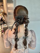 シャルムバイケンジ(Charm.by KENJE)&nbsp;【ツインポニーテール】結婚式/銀座/ヘアセット/アレンジ