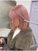 ハイトーンピンク/ピンクカラー/ブリーチカラー