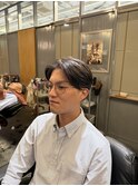 センターパート×ツーブロック