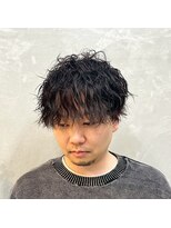 サームマン 人形町(SARM MAN)&nbsp;大人の色気漂う◎ウェット質感の波巻きスパイラルパーマ