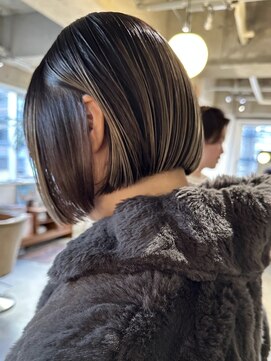 パーク(PARK) ミニボブショートボブコントラストハイライトルーツカラー