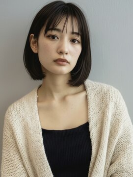 フレイムス ヘアアンドリラックス 赤羽店(Frames hair&relax) 20代30代40代◎前下がりボブ/ストレート/暗髪グレージュ赤羽