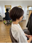 丸みショートで大人かわいいスタイル♪