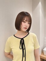 フォト 新宿三丁目(foto)&nbsp;地毛風縮毛矯正韓国風顔まわりレイヤー小顔ボブ切りっぱなしボブ