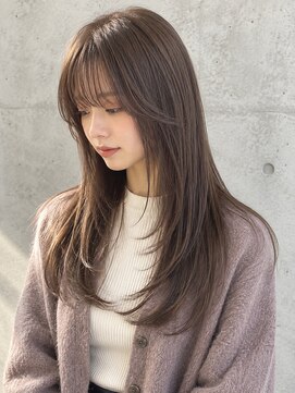 アミリー 成田飯田町店(Amily) 髪質改善×グレージュレイヤーロングシースルーバング艶髪