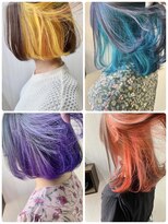 トムキャット(TOM CAT) ブリーチインナーカラーパープルオレンジターコイズブルー