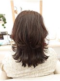 ☆大人女性美髪セミディウルフレイヤースタイル☆