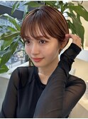 髪質改善*メルティ―カラー斜めバングショート*【Zina三田】