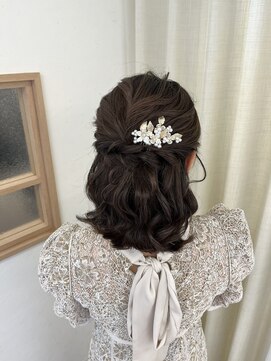 ソノ(sono) ハーフアップ お呼ばれヘア 参列ヘアヘアセット ボブアレンジ