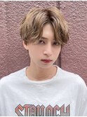 メンズパーマツイストスパイラルパーマセンターパート刈り上げ