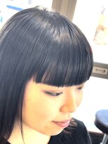 ディンプル 越谷駅前(DiMPlE) 伸ばしかけロング、エアリーロング、ぱっつん前髪、つやさら