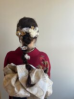 マカナワークス(makana works)&nbsp;成人式　二十歳のつどい　ヘアセット　着物アレンジ