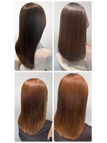 美容室フルール&nbsp;20代30代40代髪質改善カラーアッシュベージュ艶感ストレート