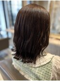 外ハネ/ナチュラルカラー/モカブラウンカラー/艶カラー