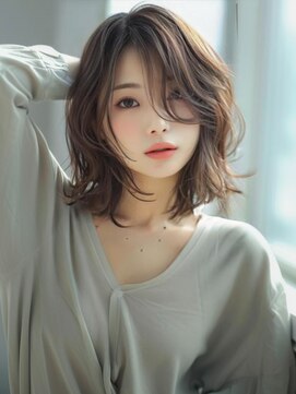 アルトリスト(Altruist Aging×HAIR&SPA) @ダークアッシュ大人ガーリーボブ着物ミディアムレイヤーカット