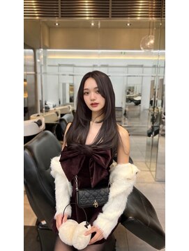 ラル 立川(lar) 前髪なしレイヤー_メルティカラー似合わせカットセミロング