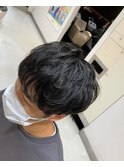 メンズ黒髪シークレットパーマニュアンス