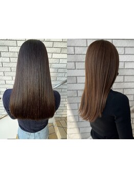 髪質改善しながら縮毛矯正が叶う♪ダメージレス×指通り滑らかなナチュラルストレートに*[西尾/学割U24]