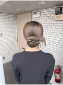 カチモリ　タイトシニヨン　参列ヘア　お呼ばれヘア