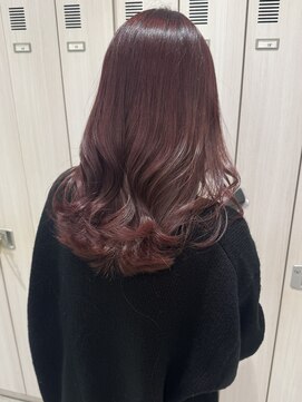 ザックラフィネ(ZACC raffine) 暖色/ブリーチなし/チェリーレッド/縮毛矯正/レイヤーカット