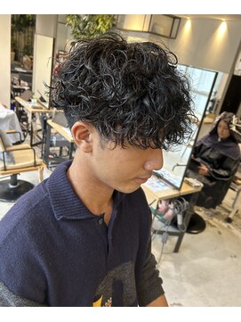 men's/メンズカット/マッシュ/波巻きツイストスパイラル