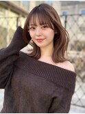 【F】大人ナチュラルくびれヘアミディアムレイヤー
