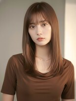 シータ 成増(THETA) 20代30代40代/艶感ブラウン×縮毛矯正ストレート成増