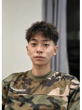 メンズヘアフェイス(Men's hair FACE。) フリンジカット×テーパーフェード