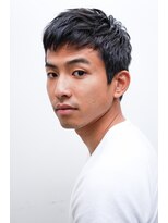 メリケンバーバーショップ コウベ(MERICAN BARBERSHOP KOBE)&nbsp;シンプルスタイルナチュラル刈り上げアップバングm3