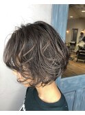 バレイヤージュショートボブ