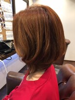 ヘアー サロン アットシュシュ(Hair Salon At'shushu)&nbsp;ハイカラーでもデジタルパーマでモテ髪ボブスタイル♪