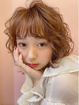 フィッシュ(fish) ふんわりウェーブ巻き×ココアベージュ