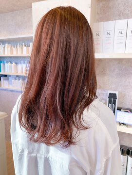 キャアリー(Caary) 福山市美容室Caary人気 赤みたっぷりピンクパープルカラー