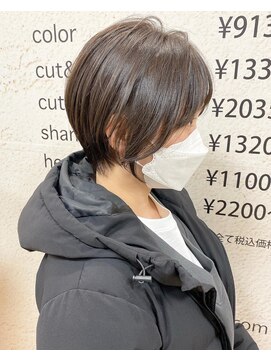 モリオ フロム ロンドン サッポロファクトリー店(morio FROM LONDON) 【morio】札幌ショート　大人かわいい透け感ショート