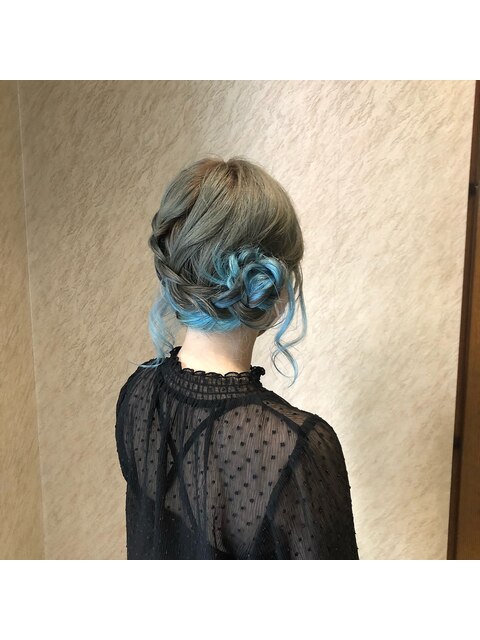 インナーカラー＆ヘアアレンジ