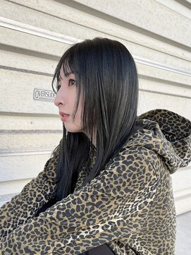 ハイバレーヘアーメゾン(HIGH VALLEY HAIRMAISON) 大人可愛いストレート 顔まわりカット ツヤ髪　オリーブブラウン